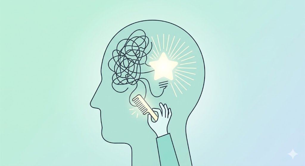 Conceptual illustration of a glowing light bulb inside a silhouette, representing the reclamation of one's intuition and truth